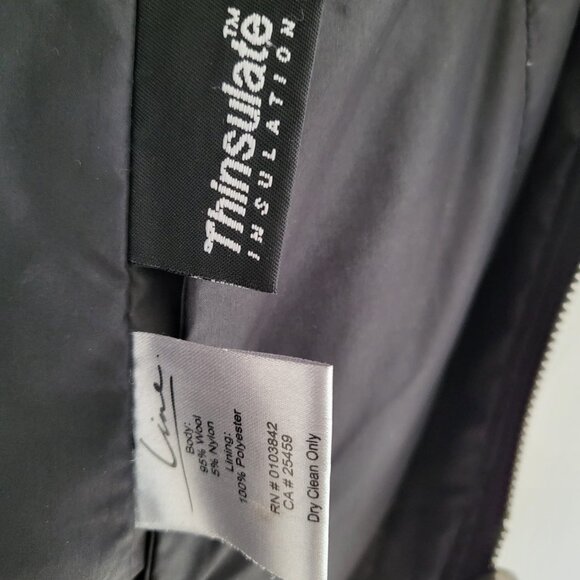 Hooded black wool coat - Picture 4 of 8